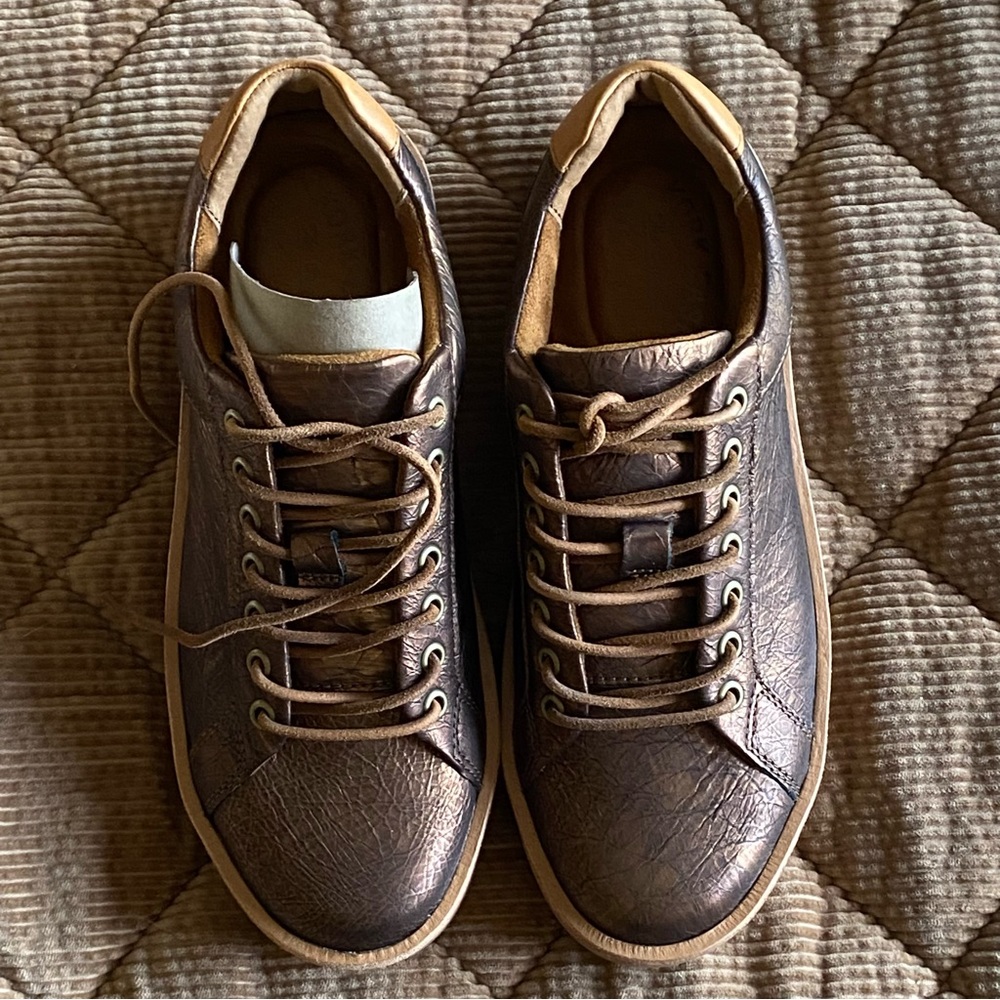 KORK-EASE MADDI METALLIC BRONZE LEATHER SNEAKER US 7 / EU 38 - Picture 4 of 12